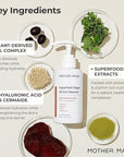 Superfood Hydrating Vegan Oil Gel Face Wash, 6.76 fl.oz | Daily Gentle Cleanser for Sensitive Skin with Natural Oils and Lactic Acid, pH Balancing, Makeup Removing, Korean Skin Care
