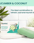 Himalaya Refreshing Cucumber Cleansing Bar, Face and Body Soap for Soft Skin, 4.41 oz, 6 Pack