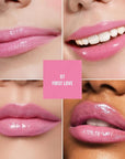 Oulac Warm Pink Shine Lipstick - Moisturizing Lip Stick Glossy Tinted Lip Balm, Sheer Shine Juicy Finish, Lightweight and Hydrating Formula for Dry Lip Care, Vegan 2.2g/0.07oz (07)