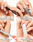Revlon Manicure Essentials Kit with Travel Case, Nail Care Set with Dual Ended Cuticle Trimmer, Curved Blade Clippers, Compact Emeryl File & Buffer (Pack of 1)