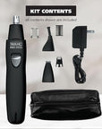 Wahl Pro Series® Rechargeable Eyebrow, Ear & Nose Hair Trimmer for Men – Painless DualTech® Eyebrow Trimmer & Facial Hair Removal Device – Model 3025656