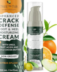 Tree to Tub Foot Cream for Dry Cracked Heels and Feet - Foot Lotion for Dry Cracked Feet, Non-Greasy Moisturizer Urea Cream w/Softening Shea Cocoa Butter, Citrus Foot Care for Women & Men
