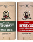 Dr. Squatch Natural Deodorant for Men – Odor-Squatching Men's Deodorant Aluminum Free - Sierra Storm + Sandalwood Summit (2.65 oz, 2 Pack)