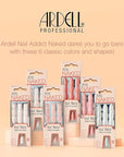 Ardell Nail Addict Naked Monarch, Press On Nails, Medium Almond Shape, Nail Kit, 1-Pack