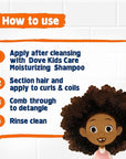 Dove Shampoo and Conditioner Set + Detangler Spray for Kids - Kids Hair Love Collection, Shampoo and Conditioner, Curly and Wavy Hair Products (3 Piece Set)
