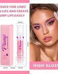 Korean Clear Lip Oil Gloss for Women,Ultra-Hydrating Lip Glow Oil with Chili Extract,Nourishing Lip Oil Tinted,Lip Plumping Booster,Fuller Lips Instantly - 02 Baby Pink