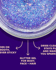 UNICORN SNOT Holographic Face Glitter & Body Glitter Gel | Holiday Glitter Makeup: Stocking Stuffers & Christmas Gift | Hair Glitter, Vegan & Cruelty-Free, 1.7 oz Purple Glitter (UV)