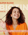 Super Blend Rosemary Mint Biotin Hair Growth Oil With Vit B5 & E, Argan & 21+ Natural Herbs for Scalp & Hair Strengthening - Controls Hair Fall and Promotes Healthy Hair Growth 100 ml