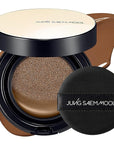 JUNG SAEM MOOL Essential Skin Nuder Cushion 38N Saddle Brown 0.49 Fl Oz, No Refill, Natural Radiant Finish Cushion Foundation with Buildable Coverage, Lightweight Texture, Korean Foundation Makeup