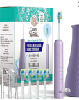 GuruNanda Lion & Lamb Kit 2.0, Electric Toothbrush with Water Flosser Combo, 4 Jet Tips, 4 Brush Heads, & IPX7 Waterproof Design for Complete Oral Care, Lavender