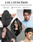 Temporary Black Hair Spray Color Wax 4.23 oz, Instant Natural Hairstyle Cream Dye, Disposable Coloring Mud for Men Women Youth, Washable Styling Pomades, Party Cosplay DIY Halloween