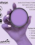Mehron Makeup Paradise Makeup AQ Pro Size | Stage & Screen Performance, Face & Body Painting, Beauty, Cosplay, and Halloween | Water Activated Face Paint, Body Paint 1.4 oz (40 g) - Purple
