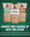 Dr. Squatch Ball Barrier Dry Lotion, No Mess Body Powder Lotion for Men, Made With Natural Ingredients - 2-Pack Wood Barrel Bourbon