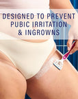 Schick Hydro Silk Ultimate Pubic Skin Protection, Disposable Razors for Women Sensitive Skin | Pubic Hair Razor for Women, Bikini Razor, Womens Razors Bikini Line, 3ct
