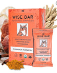 WISE BAR Adaptogen Mushroom Bars | Cinnamon Turmeric Flavor | 12 Count | Functional Mushrooms and Adaptogens Bar | Organic Nutrition Energy Bars, Vegan, Gluten Free