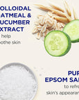 Dr Teal's Foaming Bath with Pure Epsom Salt, Sensitive Skin with Colloidal Oatmeal & Cucumber, 34 fl oz (Pack of 4)