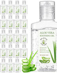 24 Pcs Mini Aloe Vera Gel 1oz Soothing Moisture Aloe Gel Travel Size Aloe Vera Gel Moisturizing Face Skin Aloe Vera Gel Bulk for Thank You Gifts Summer Beach Wedding Party Supplies (Aloe Vera)