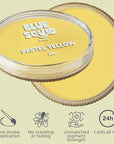 Blue Squid Face Paint Water Based Single Cake Professional Face Paint & Body Paint - Water Activated, Kids Adults Face Painting for Costume, Halloween Makeup, Cosplay - Pastel Yellow Face Paint 30g