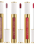 MAKI YIKA 3Pc Metallic Lipstick Long Lasting Nude Pink Red Glitter Lipsticks High Shine Lipstick No Smudge No Transfer Liquid Lip Gloss (Nude/Pink/Red)