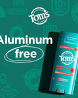 Tom's of Maine Sandalwood Vanilla Aluminum Free Natural Deodorant For Women & Men | Goes on Clear | Odor & Wetness Protection | Naturally Derived and Moisture-Locking Ingredients | 3.25 oz (2 Pack)