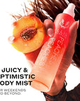Ellis Brooklyn PEACHES Hair And Body Fragrance Mist - Fruity Floral Perfume Mist For Women with Sweet Peach, Rosebud, & Sandalwood, Vegan Perfume, Made In The USA, 50ml 1.7 Fl Oz