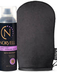 Norvell Venetian Sunless Tanning Set – 7 fl oz Aerosol Mist with Bronzer + Reusable Applicator Mitt for Flawless, Streak-Free Glow