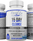 Eternal Zen 15 Day Colon Cleanser Detox with Extra Strength Herbs, Senna is a Fast Acting Natural Laxative for Constipation Relief - Whole Body Cleanse - 30 Capsules