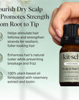 Kitsch Rosemary Oil for Hair Growth – Hair Oil with Biotin, Castor & Jojoba – Pre-Wash Scalp Oil for Hair Care – Lavender Scent – 10mL