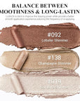 Classic 3PCS Neutral Eyeshadow Stick Makeup Set, Metallic Shimmer Matte Cream Eye Shadow Eyeliner Brightener Pencil Crayon - D1