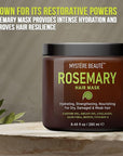Rosemary Deep Conditioning Hair Mask for Dry Damaged Hair and Growth with Collagen Argan Oil - Rosemary Oil Leave in Conditioner aceite de romero puro y natural 8.5 fl oz x 2 Pack