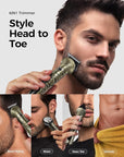 GLAKER Hair Clippers for Men Professional, Cordless Clippers for Hair Cutting, Mens Bear Trimmer, Electric Razor Barber Clippers Hair Trimmer, Gifts for Men (Gold)