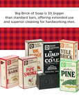 Duke Cannon Supply Co. Big Brick of Soap Bar Holiday Soap Gift Set - Lump of Coal, Illegally Cut Pine, OH Fudge, Santa's Pipe Smoke, Peppermint Bark & Yule Brick, 10 oz. (6 Pack)