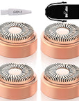 Replacement Heads for Finishing Touch Flawless Facial Hair Remover Device for Women, Replacement Blades for Flawless Replacement Heads Gen 2, 18k Gold with Gurelax Flannel Bag (4)