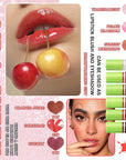 6 Colors Lip Oil Set,Big Brush Head Lip Glow Oil,Moisturizing Shiny Lip Plumping Lip Gloss Oil,Non-sticky Long Lasting Hydrating Tinted Lip Oil for Women