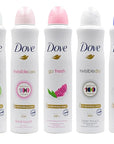 Dove Antiperspirant Deodorant Spray, International Version, 250 ml (Pack of 5)
