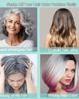 Fvquhvo Silver Gray Hair Dye Shampoo, Instant Hair Color Shampoo, Silver Hair Dye for Women Men, Lasting Champu Para Canas, Easy to Use 16.90 Fl Oz