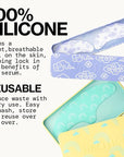 Pacifica Reusable Mask – Under Eye Mask Silicone Face Mask for Fine Lines & Dark Circles, Pair with Serum, Storage Tin Included, Vegan & Cruelty-Free, 2 Pieces