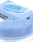 Avilana Silicone Body Scrubber – Gentle Shower Brush & Loofah Alternative- Food Grade & Lab Tested – Fast-Drying, Hygienic, BPA-Free Silicone Body Gentle Exfoliator (Blue, Exfoliate)