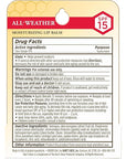 Burt's Bees All Weather SPF 15 Lip Balm, Water-Resistant Lip Moisturizer, Tint-Free, Natural Conditioning Lip Treatment, 1 Tube, 0.15 oz.