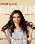 Rosemary Mint Biotin Hair Growth Shampoo for Stronger, Thicker & Longer Hairs with Vitamin E and B5 | Hair Growth Shampoo for Healthy Hairs, Contains NO SLS, NO SLES, NO PARABENS 300 mL