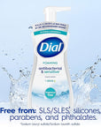 Dial Antibacterial Foaming Hand Soap, Fragrance Free, 7.5 fl oz (Pack of 6)