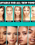 MEICOLY 2-in-1 Highlighter Contour Stick,Cool Toned Contour Stick,Makeup Shaping Stick,03