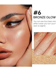 Baked Highlighter Powder Palette, Makeup Highlighter Powder Palette Bronze Glow