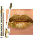 Maydear Chameleon Lipstick, High Pigmented Gold Lipstick for Women Metallic Shine Lip Gloss, Full-Coverage Multichrome Lipstick Long Lasting Rainbow Lip Makeup, Golden Bronze(07)