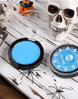 UCANBE Light Blue Face Body Paint Makeup Foundation, Cream Greasepaint for Kids & Adult, Non-Toxic FX Face Painting Kit for Halloween Smurf Avatar Corpse Bride Sally Face Makeup, Costume Cosplay Party