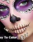 MEICOLY Light Purple Face Body Paint Stick for Halloween SFX Ursula Cosplay Makeup,Lavender Violet Lilac Pale Purple Face Paint,Waterproof Eye Black Stick for Baseball Softball Football Lacrosse