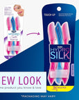 Schick Hydro Silk Touch-Up Dermaplaning Tool with Precision Cover, 9ct | Dermaplane Razor, Face Razors for Women, Peach Fuzz Remover