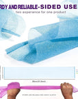 3 Pieces Exfoliating Washcloth Shower Towel African Net Sponge Japanese Wash Cloth Face Exfoliating Sponge Loofah Exfoliating Body Scrubber for Body Exfoliation (Purple,Blue,Green)