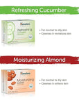 Himalaya Cleansing Bar Soaps Variety Pack, Neem & Turmeric, Almond, Cream & Honey and Cucumber, 4.41 oz, 12 Pack