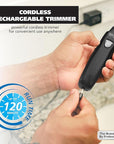 Wahl Pro Series® Rechargeable Eyebrow, Ear & Nose Hair Trimmer for Men – Painless DualTech® Eyebrow Trimmer & Facial Hair Removal Device – Model 3025656